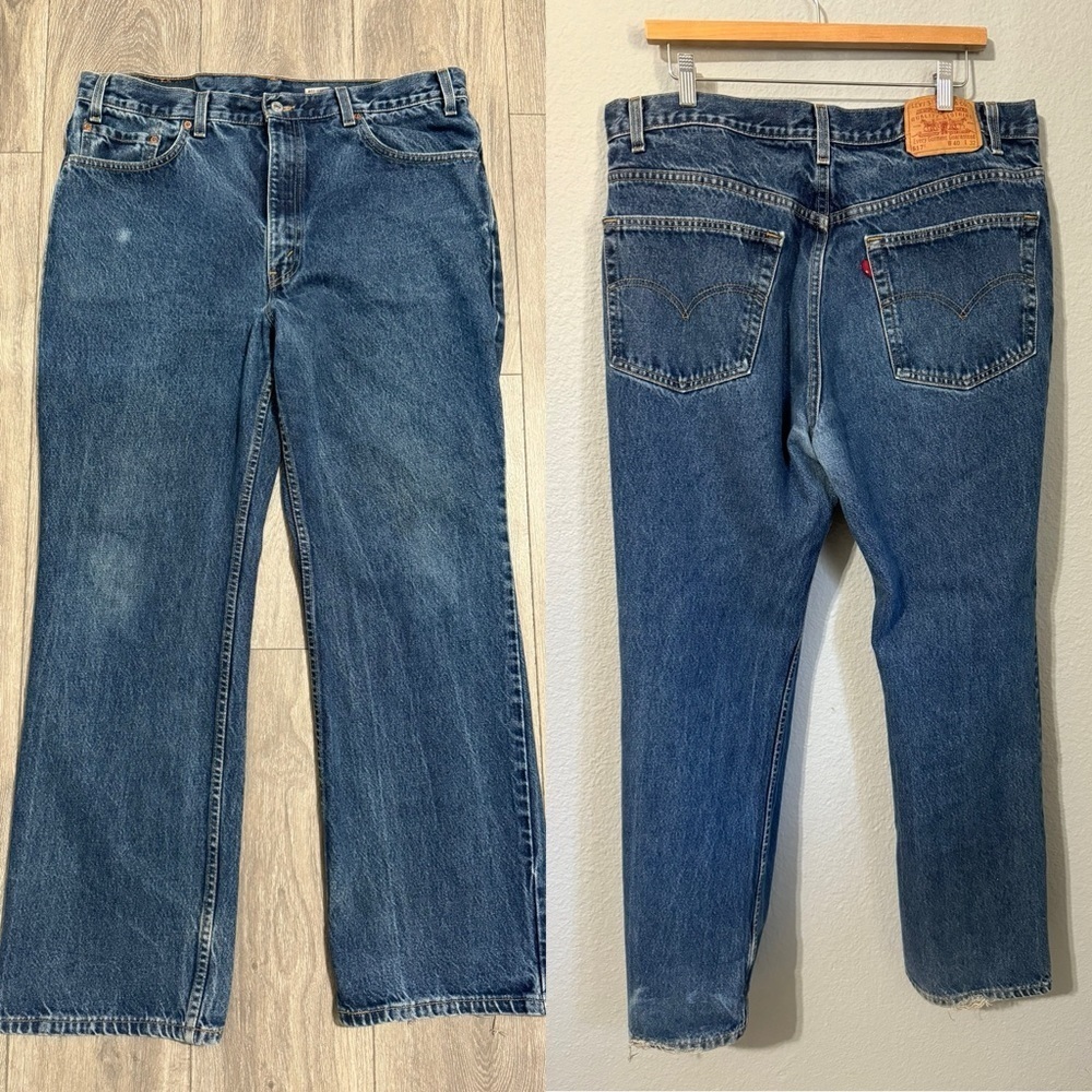 Levi’s Man 517 Boot‎ Cut Blue Denim Jeans W40 L32 Casual 100% Cotton 5-Pockets
